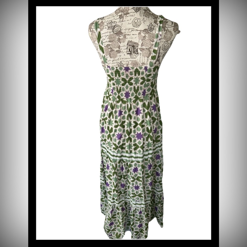 Banjanan Daniella maxi Dress Star Gazer Jade size medium colorful boho Festival - Picture 2 of 12